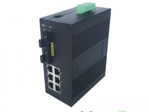 industrial fiber media converter with 6 utp ports2 fiber port