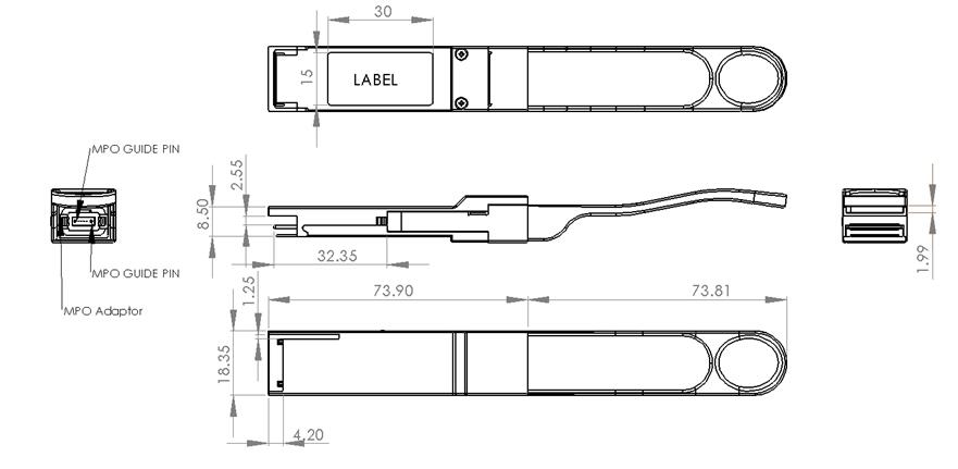qsfp+ SR drawing